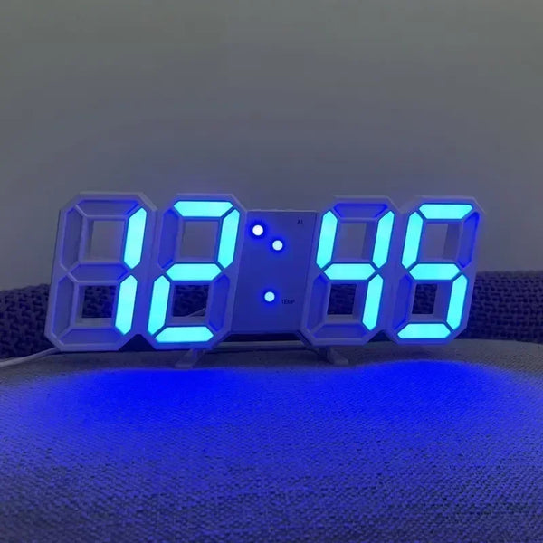 3D LEDs Digital Clock for Bedroom Wall Decoration Glowing Night Mode Adjustable Electronic Watch Clock Clocks Home Decor Garden