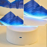 1Pc Sand Painting Night Light Unique Led Hourglass Ornament Creative 3d Moving Sand Art Frame Night Light for Home Decoration