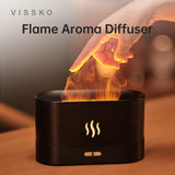 Vissko Aroma Diffuser Air Humidifier Ultrasonic Cool Mist Maker Fogger Led Essential Oil Flame Lamp Diffuser