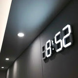 3D LEDs Digital Clock for Bedroom Wall Decoration Glowing Night Mode Adjustable Electronic Watch Clock Clocks Home Decor Garden